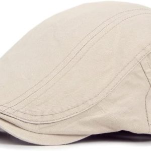 Adjustable Beret Caps Outdoor Sun Breathable Bone Brim Hats Womens Mens Herringbone Solid Flat Berets Cap Hat (Color : A, Size : 55-62cm)