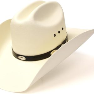 Natural Straw Cowboy Hat - Cattleman Style with Silver Conchos Hat Band | Cowboy Hats for Men and Women