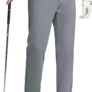 M  Golf Fleece Lined Pants Men Softshell Water-Resistant Workout Casual Outdoor Hiking Insulated Winter Pants for Men