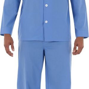Men Long Sleeve Broadcloth Pajama Set