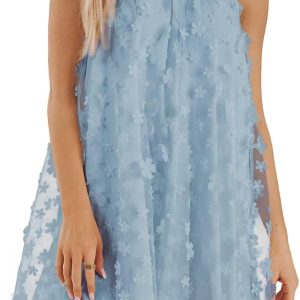 2025 Women's Summer Wedding Guest Formal Dresses Cocktail Halter Swing Dress Cute A Line Mini Homecoming Dress