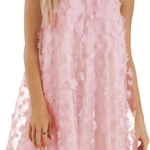 2025 Women's Summer Wedding Guest Formal Dresses Cocktail Halter Swing Dress Cute A Line Mini Homecoming Dress