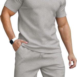 Men Polo Shirt and Shorts Set Summer Outfits Fashion Casual Short Sleeve Suit for Men 2 Piece Tracksuit