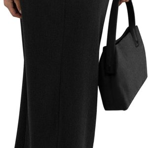 Women's 2025 Fall Maxi Pencil Skirt High Waisted Slit Work Office Trendy Long Skirts Business Casual Outfits