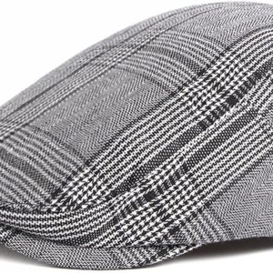 Beret Spring for Men Berets Cap Women Literature Art Hat Trend Sun Protection Flat Top Solid Unisex (D)