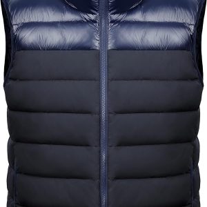 Men's Ultra Lightweight Down Vests Quilted Packable Winter Vest with Stand Collar