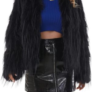Faux Fur Coat Women’s Jacket Shaggy Outwear Long Sleeve Warm Winter