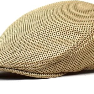 Summer Mesh Flat Cap Men Women Beret Hat Newsboy Style Beret Hats Fashion Breathable Outdoor Hats Caps (Color : D, Size : 56-58cm)