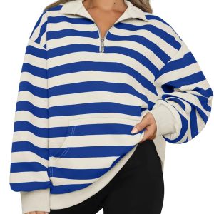 Womens Zip Up Hoodies Oversized Sweatshirts Preppy Clothes Fall Teen Girls Outfits Fashion Crewneck Pullover
