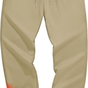 Men's Winter Fleece Pants Sherpa Lined Sweatpants with Pockets Drawstring Lounge Running Athletic Warm Pants