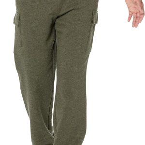 mens Cargo Fleece Sweatpant with Open Hem
