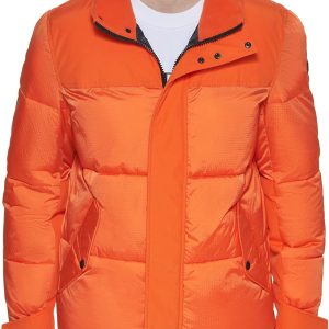 Men's Snap Front Puffer Jacket