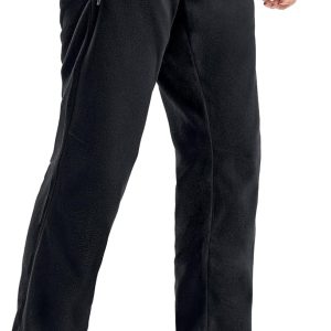 Men's Polar Fleece Pants Lightweight Comfy Lounge Joggers Thermal Winter Track Sweatpants with Zipper Pockets