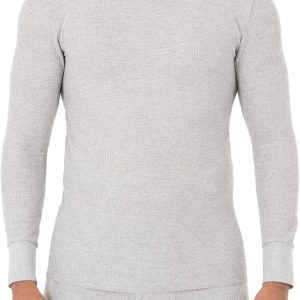 mens Classic Midweight Waffle Thermal Underwear Crew Top