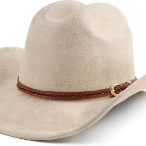 Cowboy Hat for Women and Men Wide Brim Western Cowgirl Hat