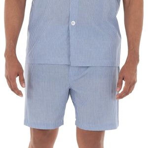 Men Broadcloth Short Sleeve Pajama Set