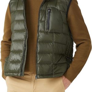 Men's Ultra Lightweight Down Vests Quilted Packable Winter Vest with Stand Collar