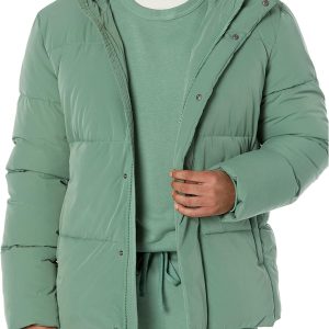 Men's Mid-Length Hooded Puffer Coat (Available in Big & Tall)