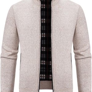 Mens Sweater Cardigan Knitted Long Sleeve Men Sweaters Fall