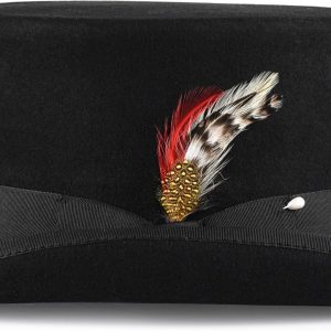 Men's Black Top Hat, Top Hats for Men,  Top Hat, Stovepipe Hat, Felt Tuxedo Costume Hat